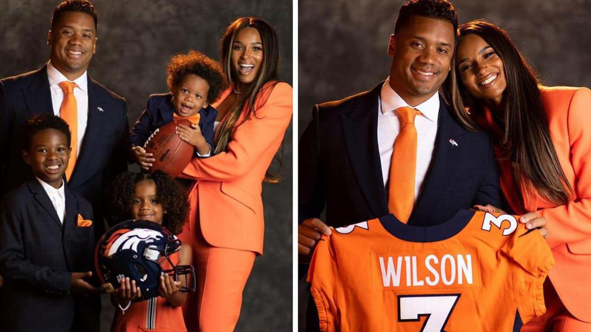 Russell Wilson and Ciara look great in orange and blue as the King and Queen of Broncos’ Country