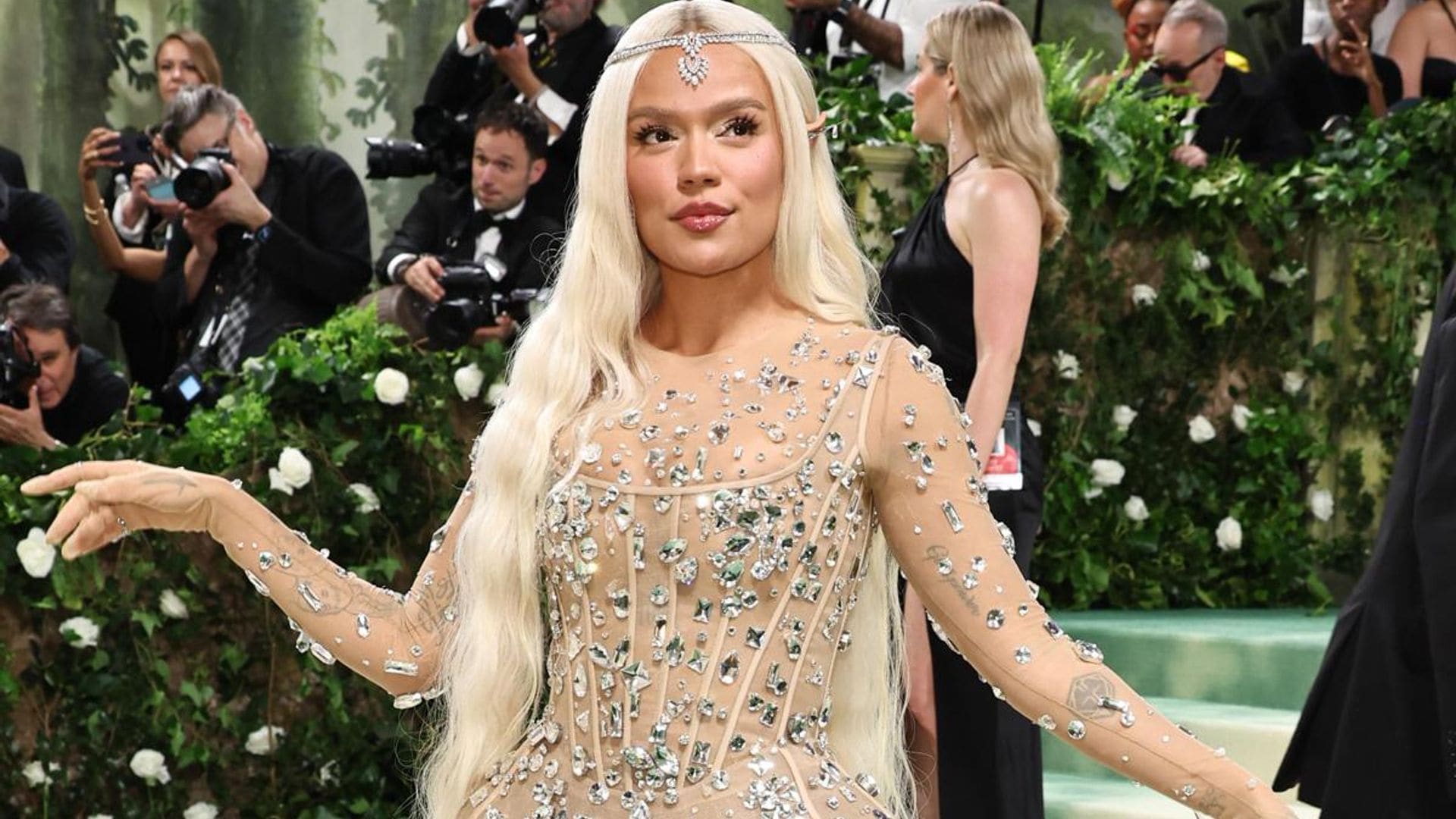 Karol G makes her Met Gala debut with an ethereal look and blonde hair