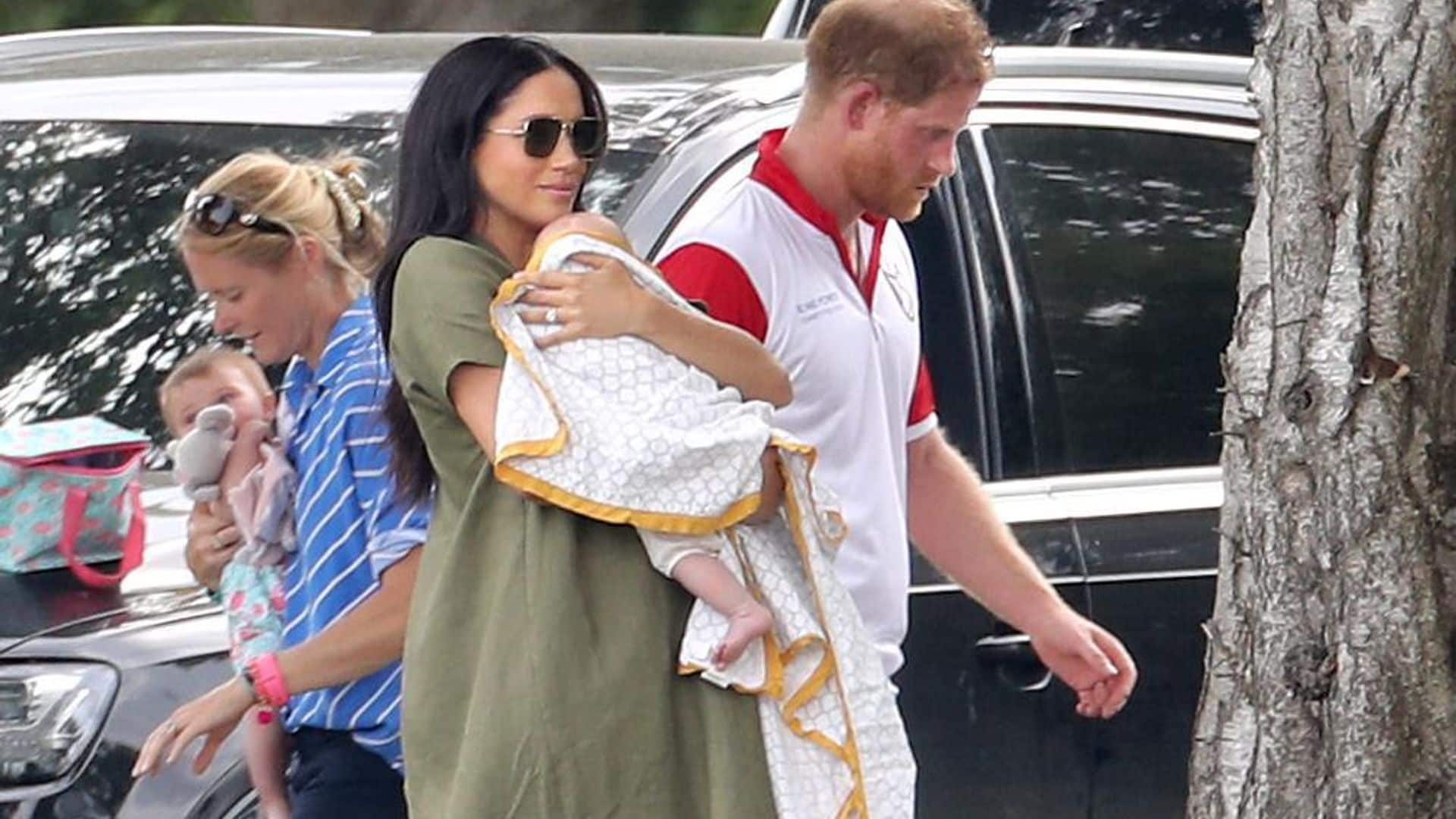 Archie is baby Prince Harry's twin as he arrives in South Africa