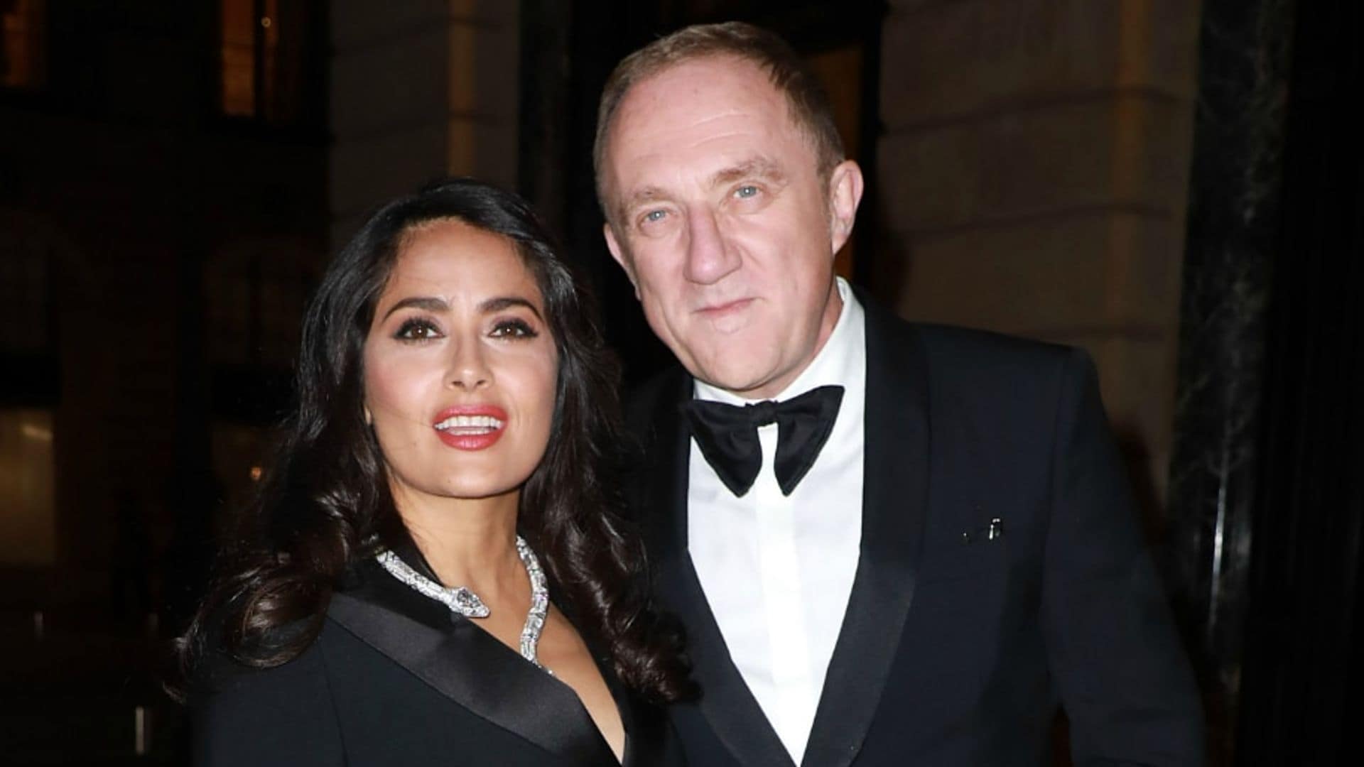 Salma Hayek and François-Henri Pinault bring date night style to the next level in Paris