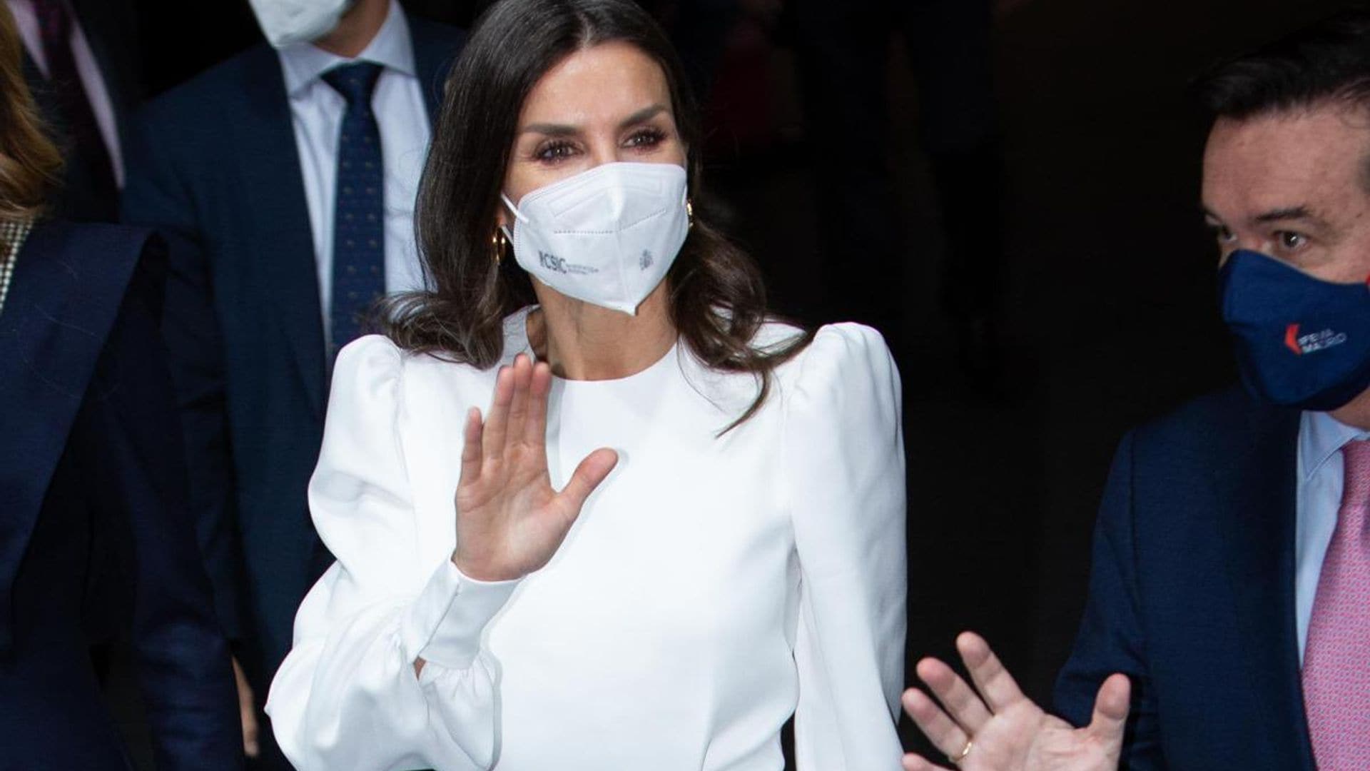 Queen Letizia poses for selfies at Mercedes-Benz Fashion Week Madrid