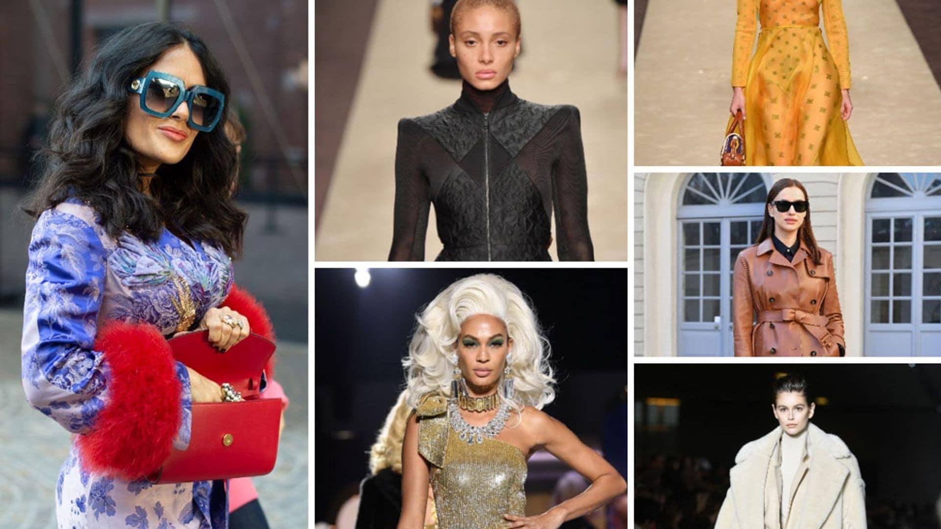 From Salma Hayek to Joan Smalls, all the stars on and off the catwalk at Milan Fashion Week