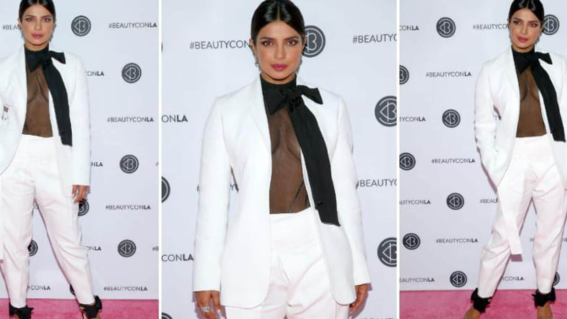 Transparency and bows: Priyanka Chopra rocks both like a pro