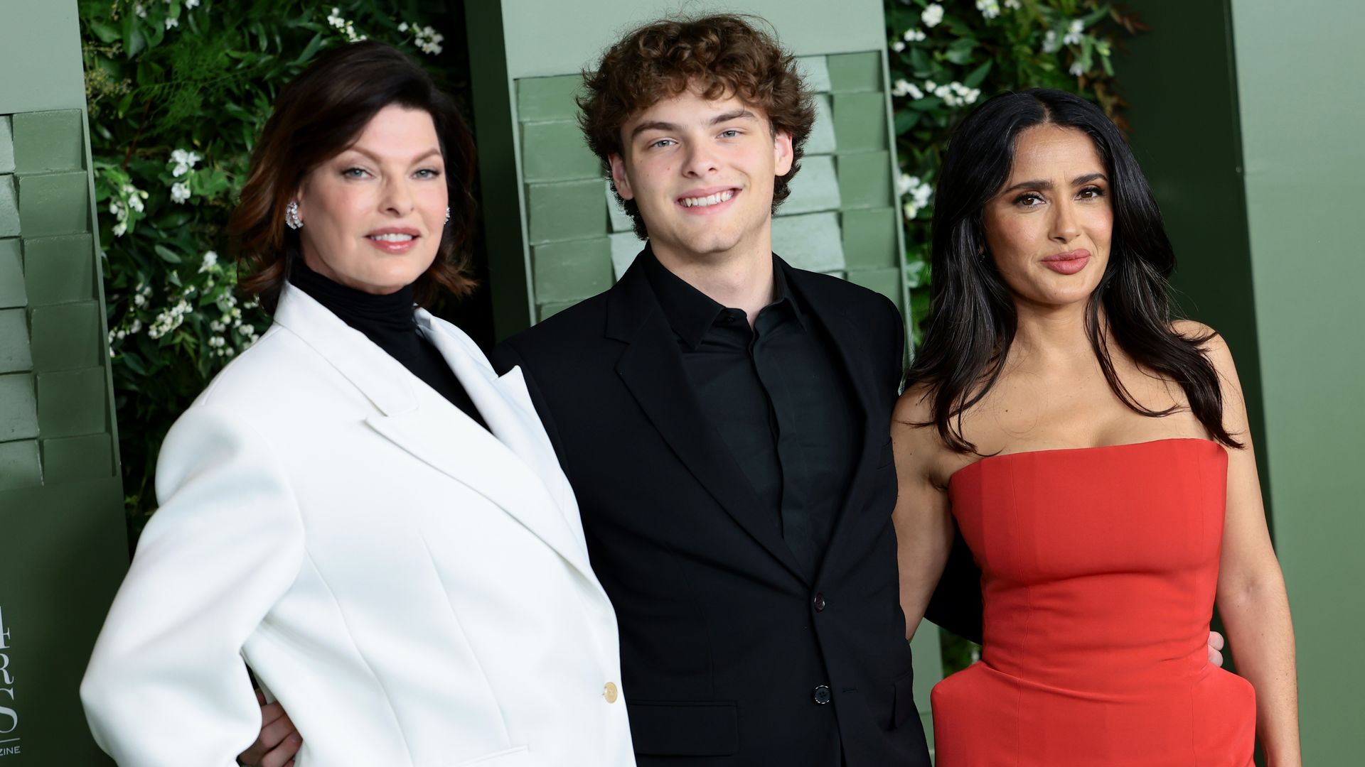 Salma Hayek, Linda Evangelista and son Augustin are a happy family in latest outing: Salma's role as a stepmom