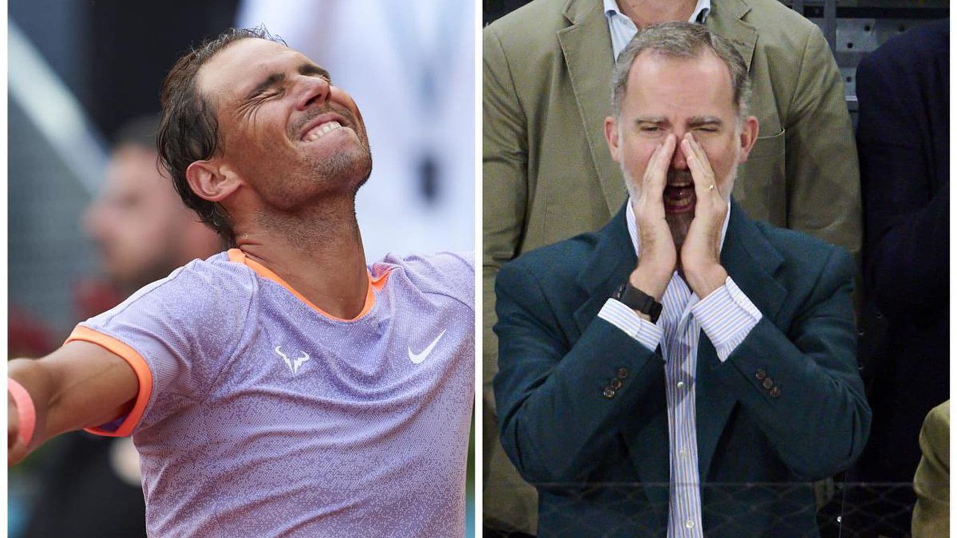 Rafael Nadal celebrates win at Madrid Open with support from the King of Spain