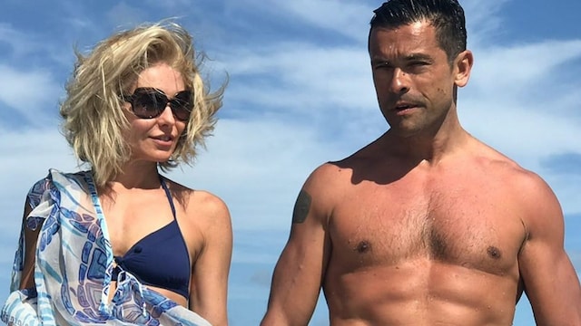 Kelly Ripa and Mark Consuelos in bathing suits