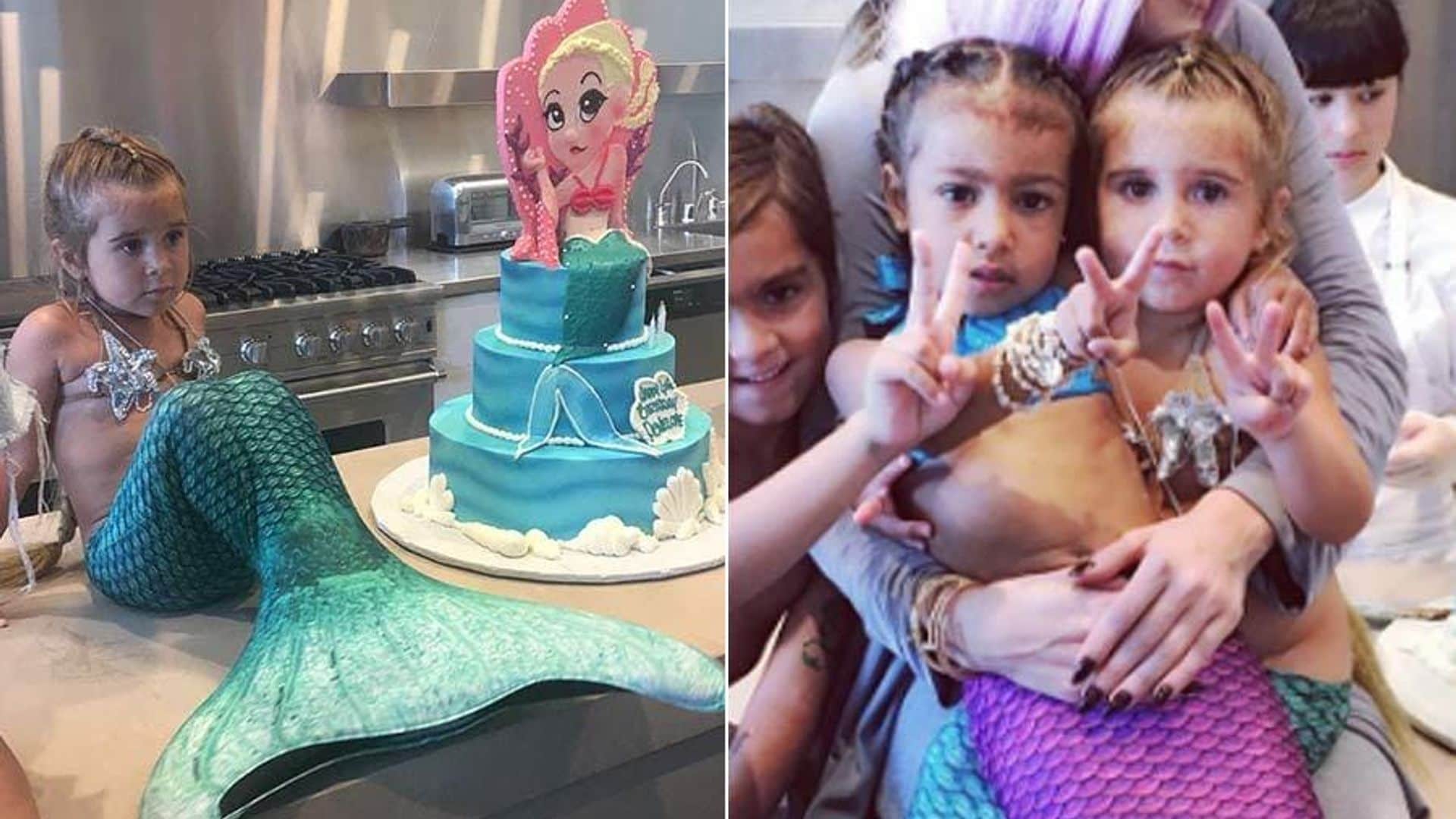 North West and Penelope Disick celebrate their birthdays with a joint mermaid party