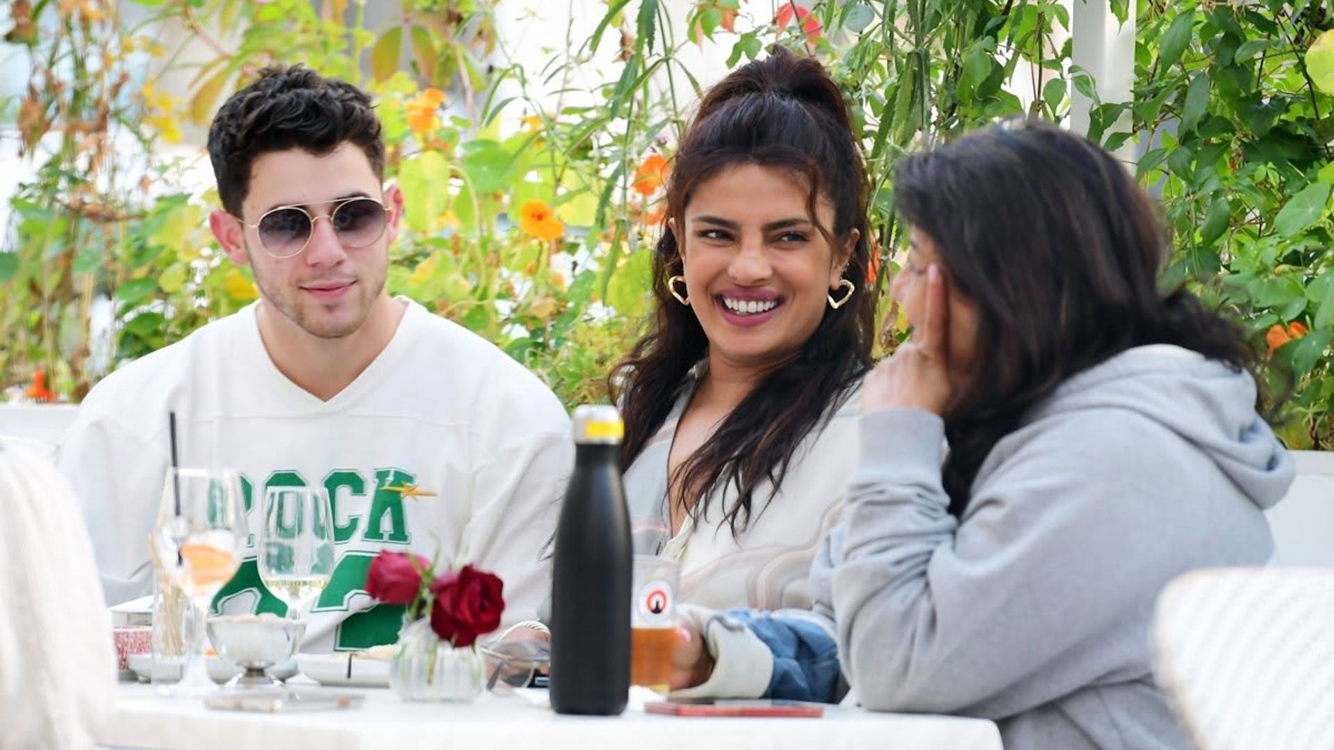 Nick Jonas and Priyanka Chopra couldn’t keep their hands off of each other while at lunch