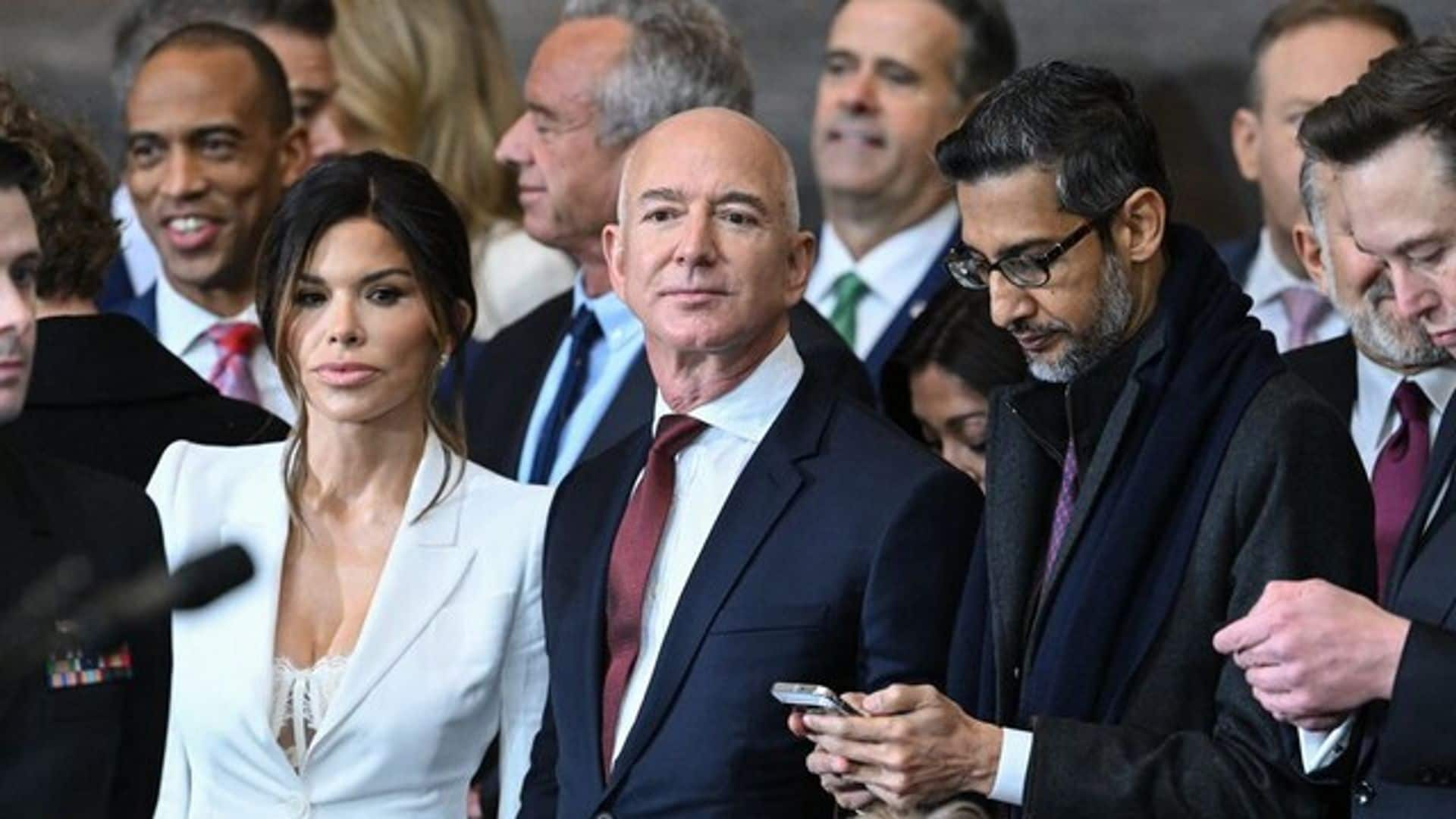 Jeff Bezos, Lauren Sánchez y Elon Musk; entre otros llegan la toma de posesión en la Casa Blanca