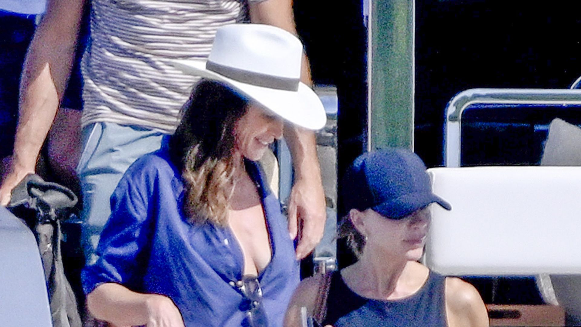 Victoria and David Beckham enjoy a day on the yacht with Cindy Crawford and Rande Gerber