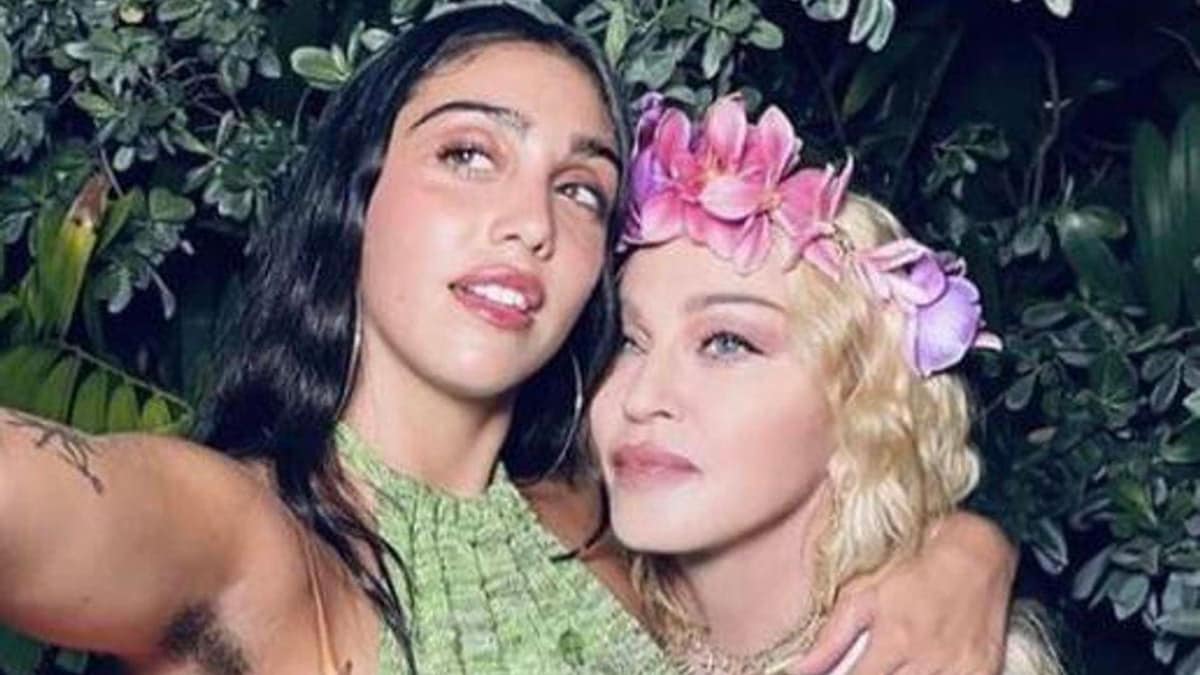 Madonna's vacation included a yacht ride with Lourdes Leon