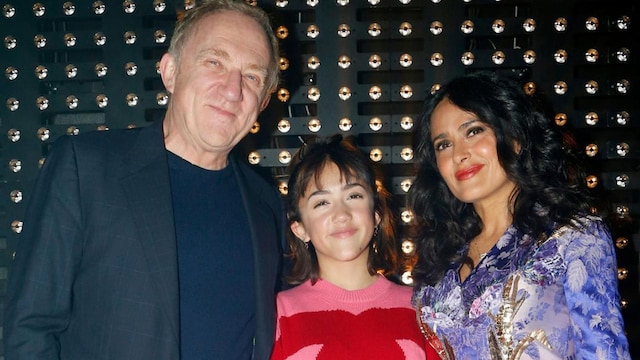 Salma Hayek with husband Francios Henri Pinault and daughter Valentina Paloma