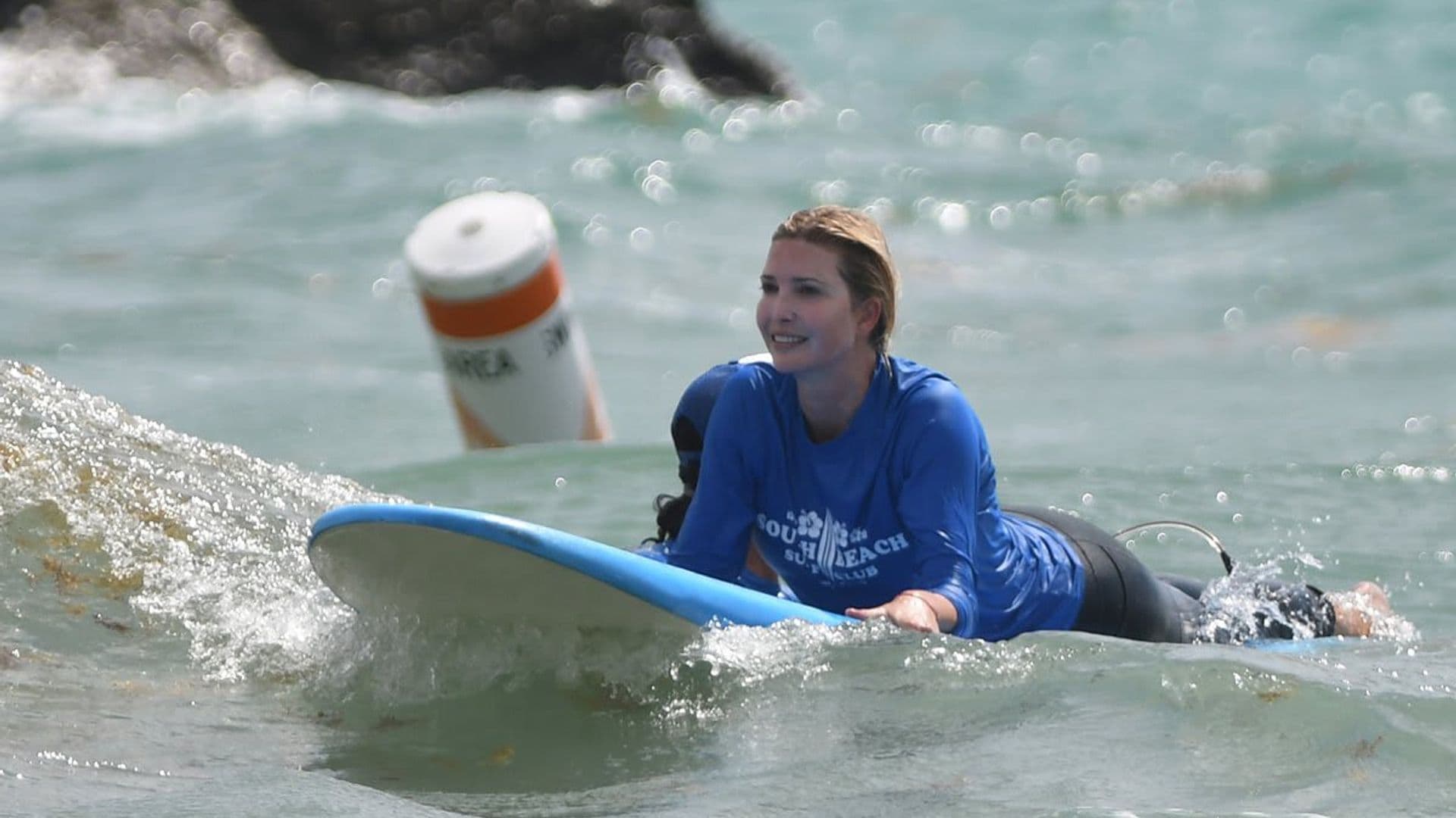 Surf’s up! Ivanka Trump hits the waves in Miami with her kids