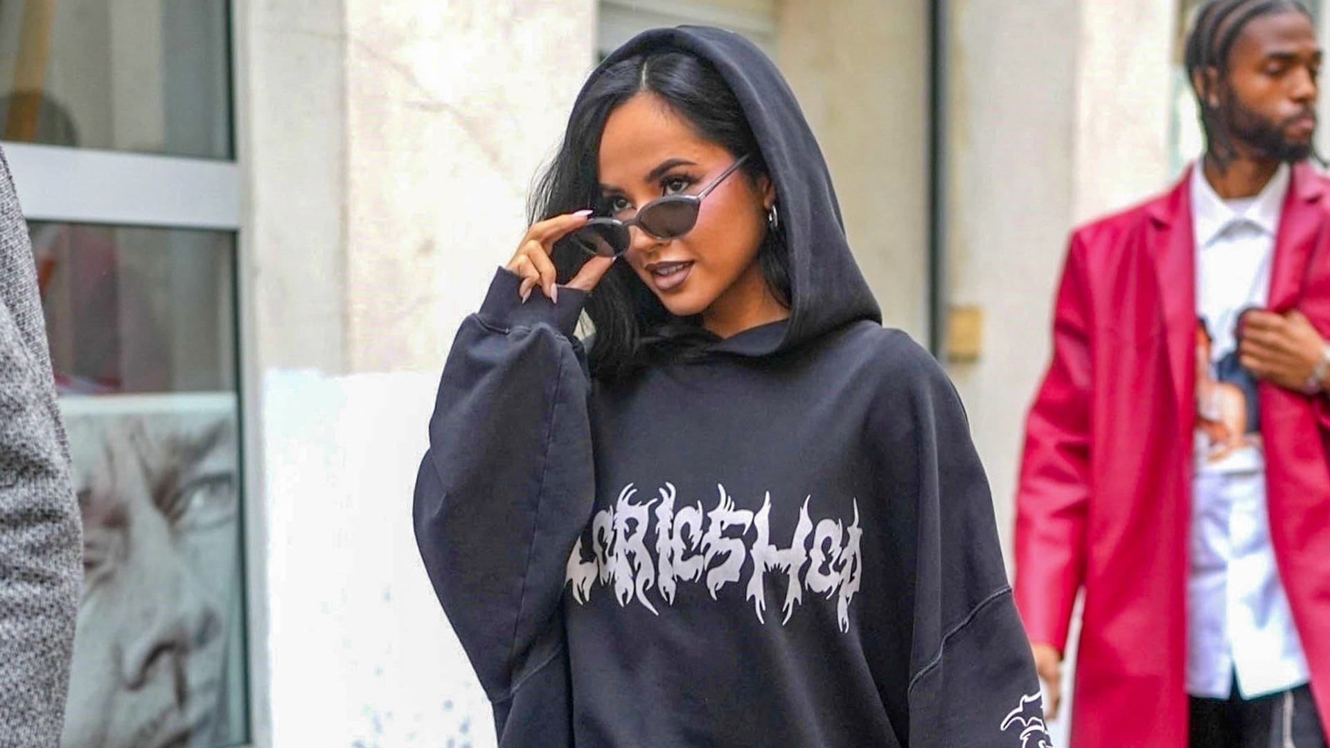 Becky G's bold look at the 032C fashion show: Parisian street style with a twist