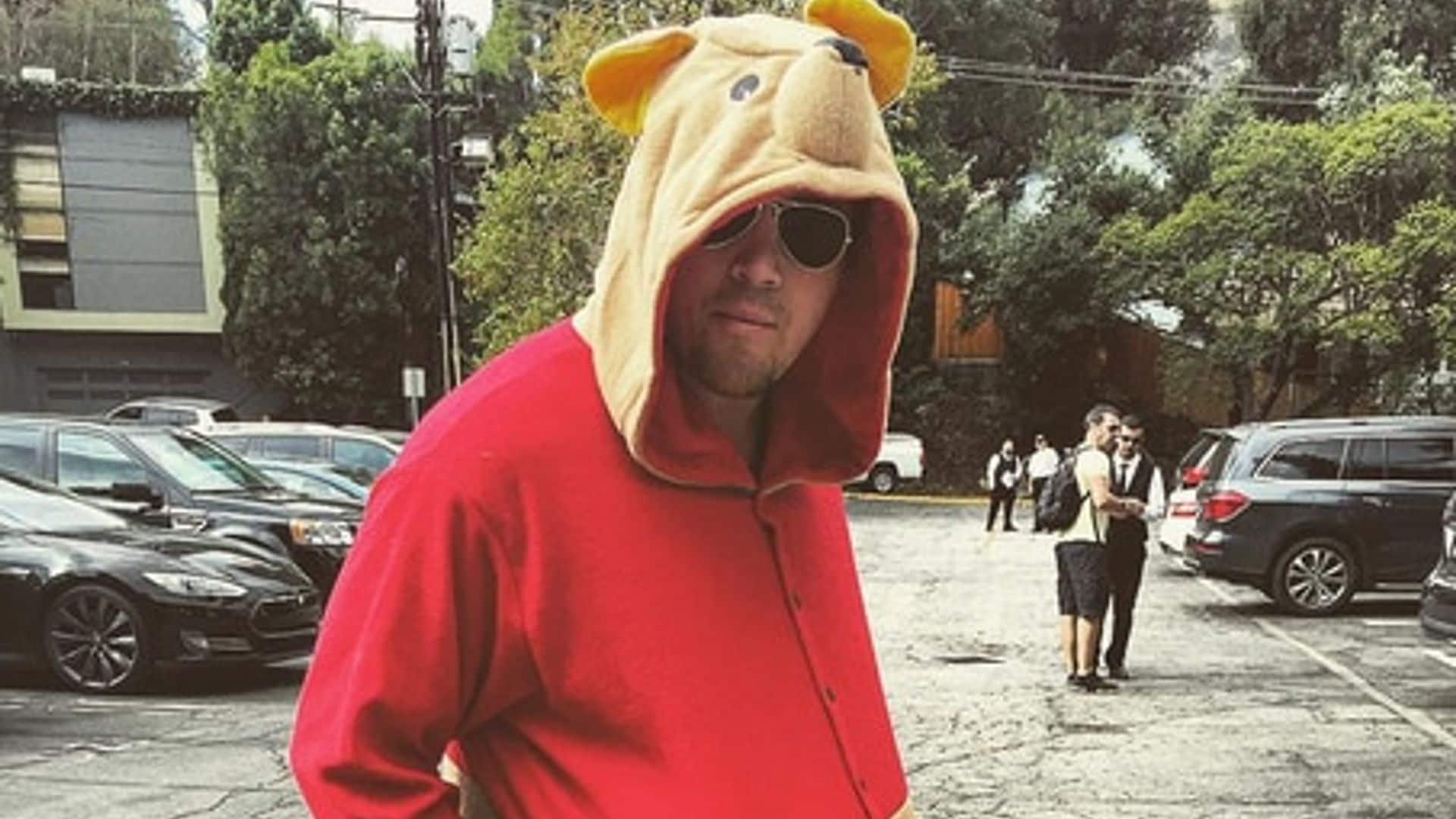 Channing Tatum dresses as a 'terrifying' Winnie the Pooh