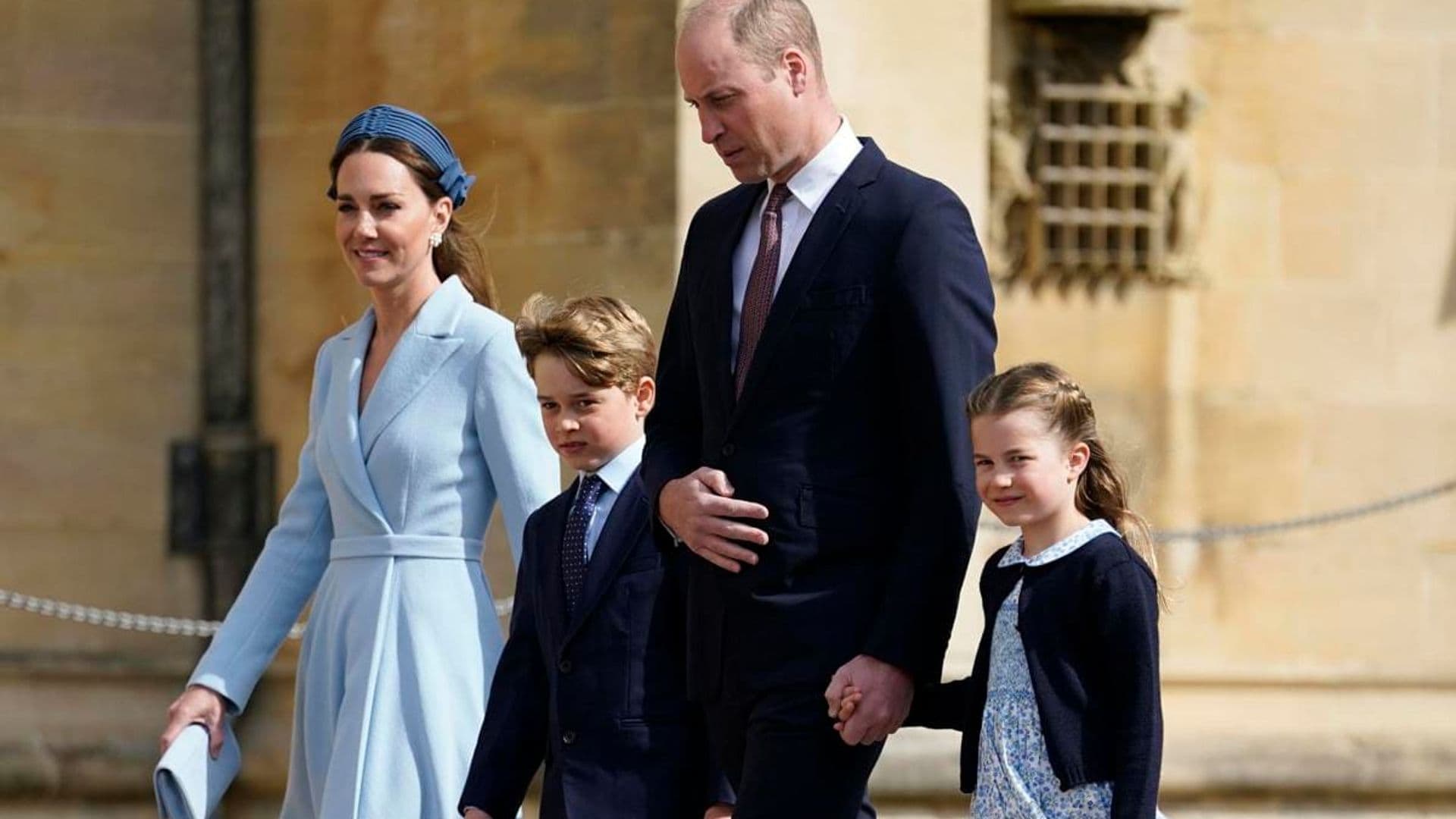 Royal kids attend Easter Sunday service: See photos