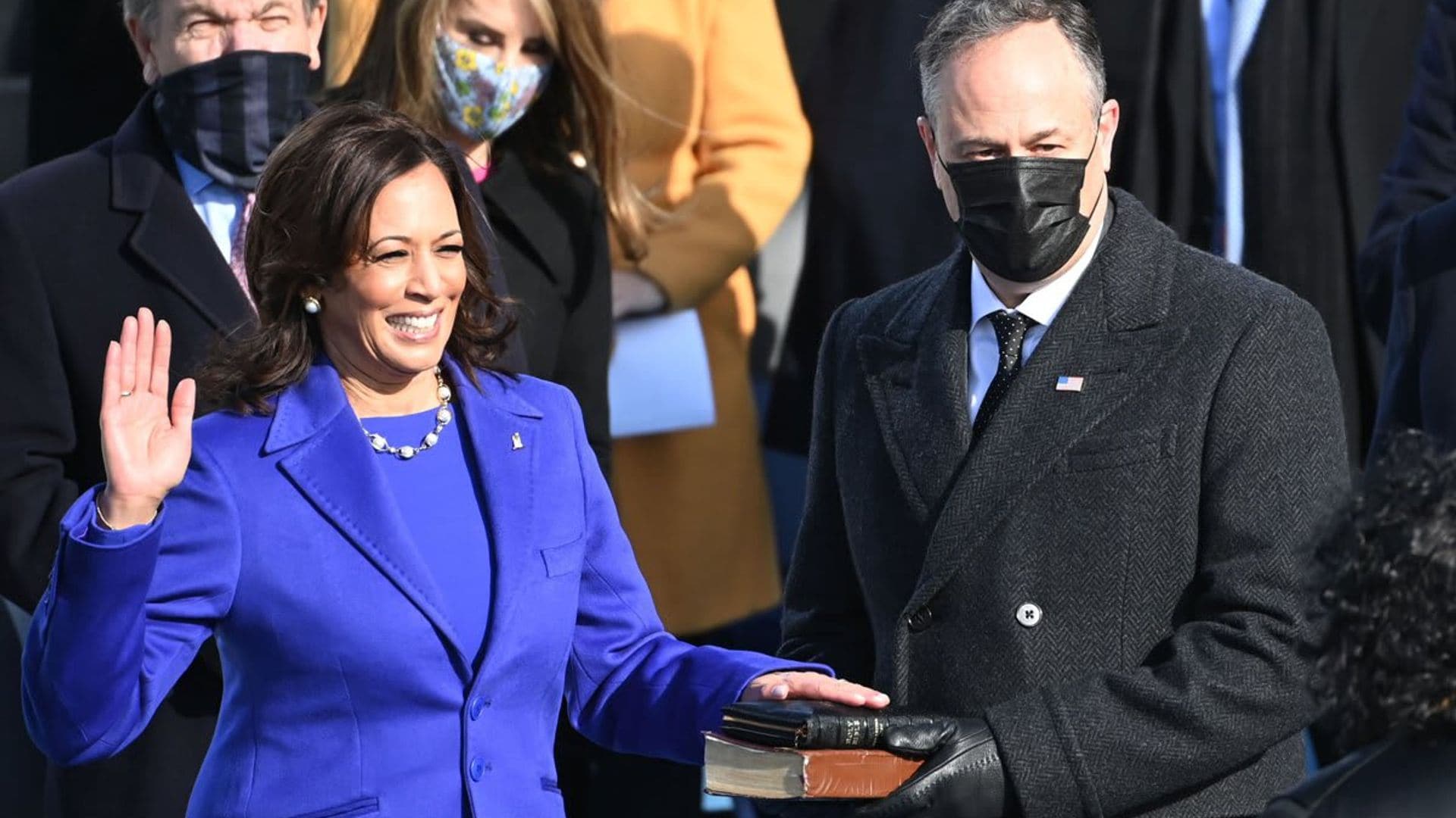 Madam Vice President Kamala Harris during her inauguration.