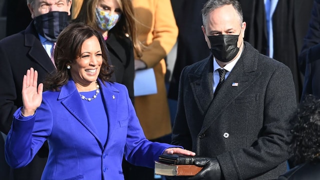 Madam Vice President Kamala Harris during her inauguration.