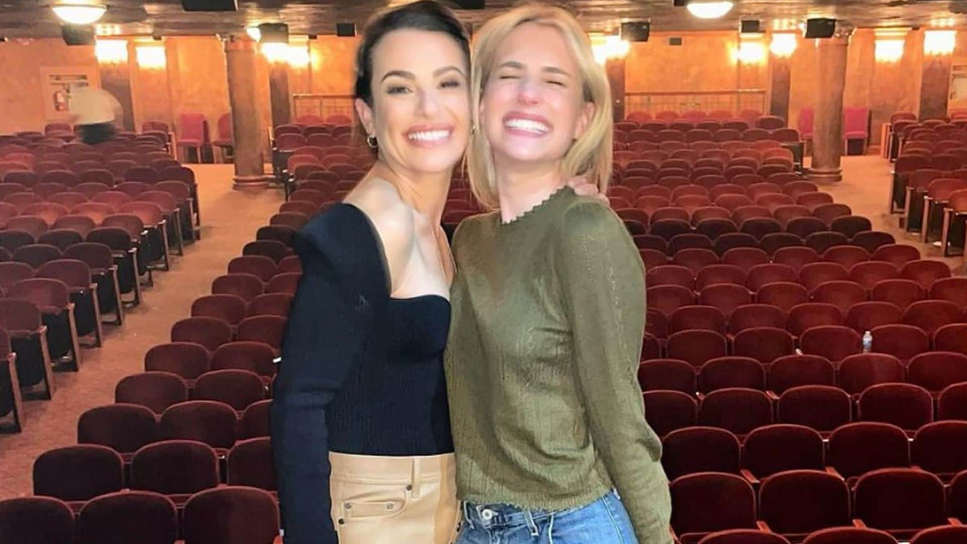 Lea Michele and Emma Roberts reunite on Broadway: ‘The greatest friend a girl could ask for’