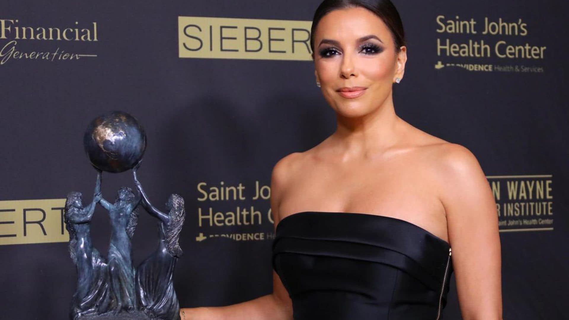 Eva Longoria takes LBD to next level in ultimate holiday party dress