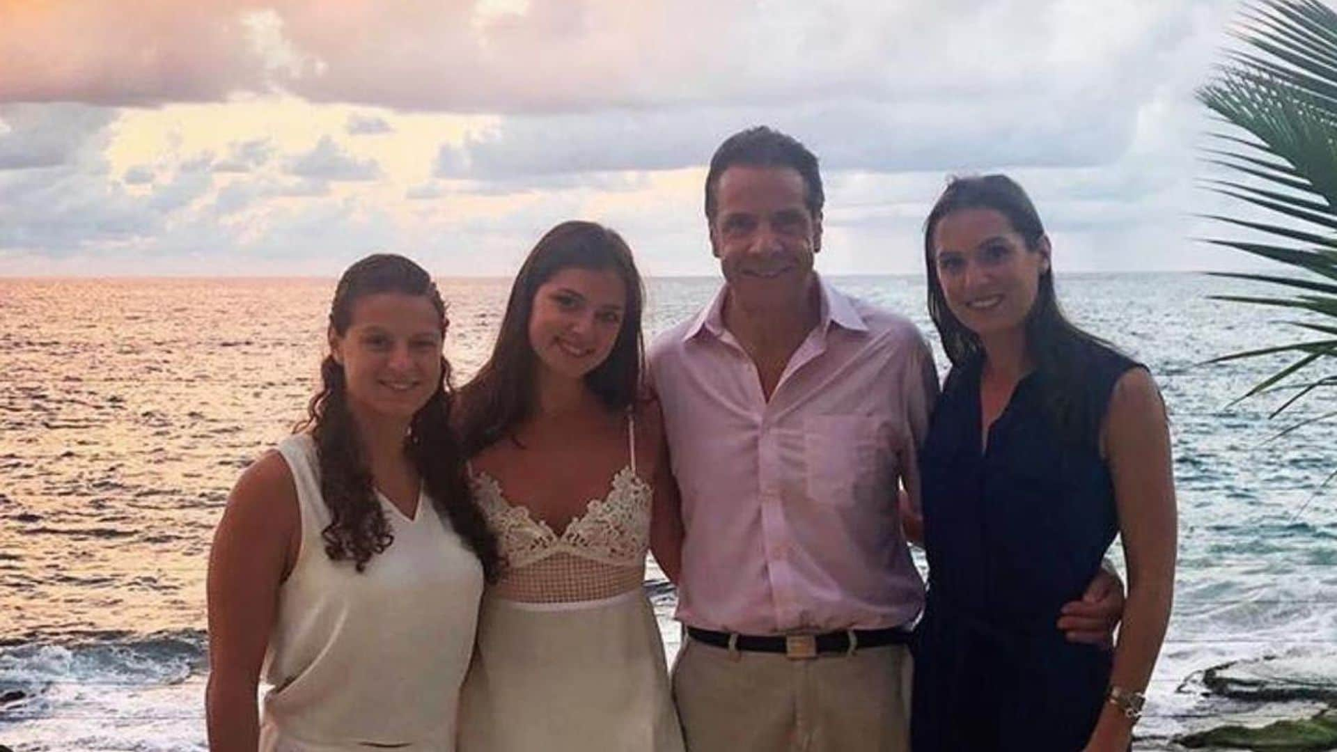 NY Governor Andrew Cuomo with his three daughters