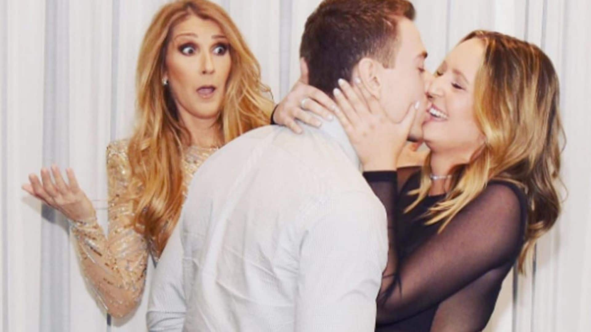 Celine Dion has the best reaction when a guy proposes to his girlfriend right in front of her