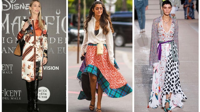 Patchwork is showing up on the red carpet, in street style, and on the runway