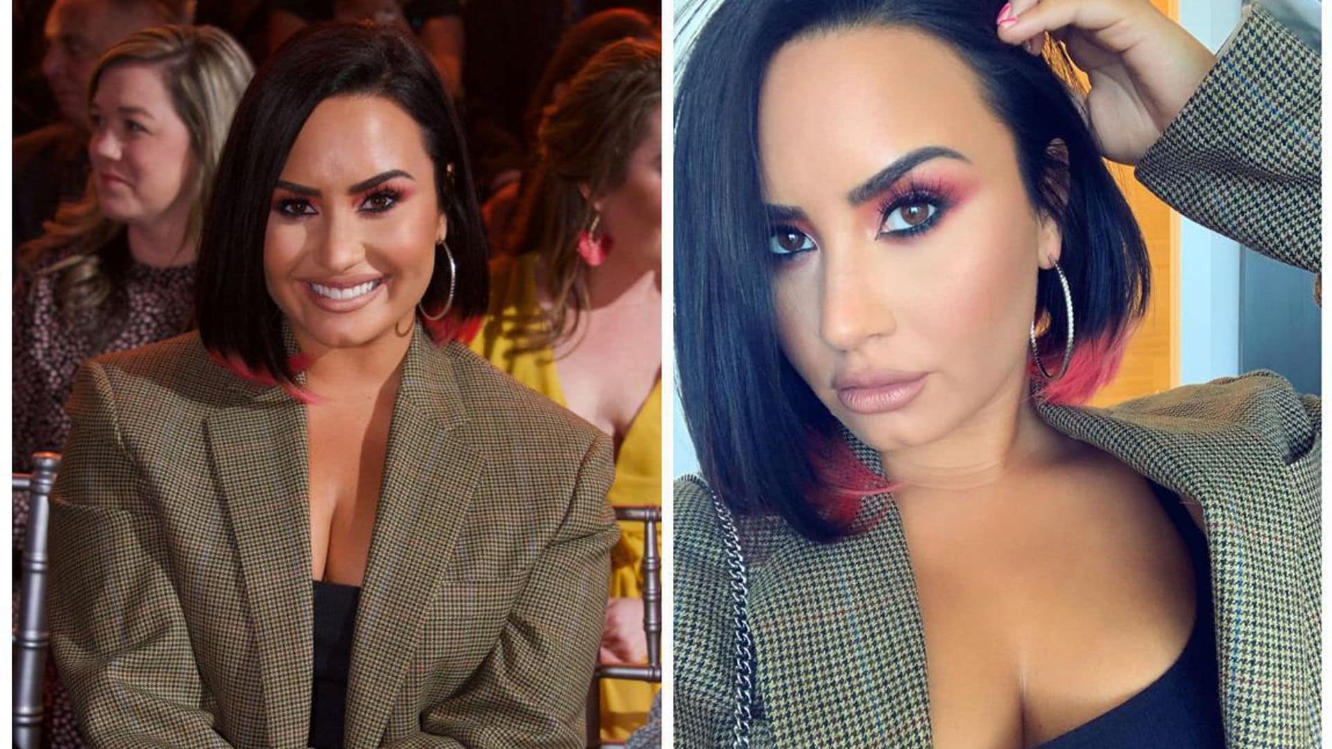 Demi Lovato's oversized plaid blazer is what you need for fall