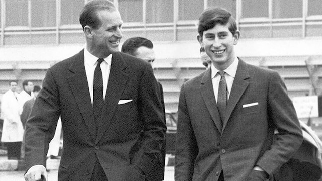 Prince Charles and Prince Philip.
