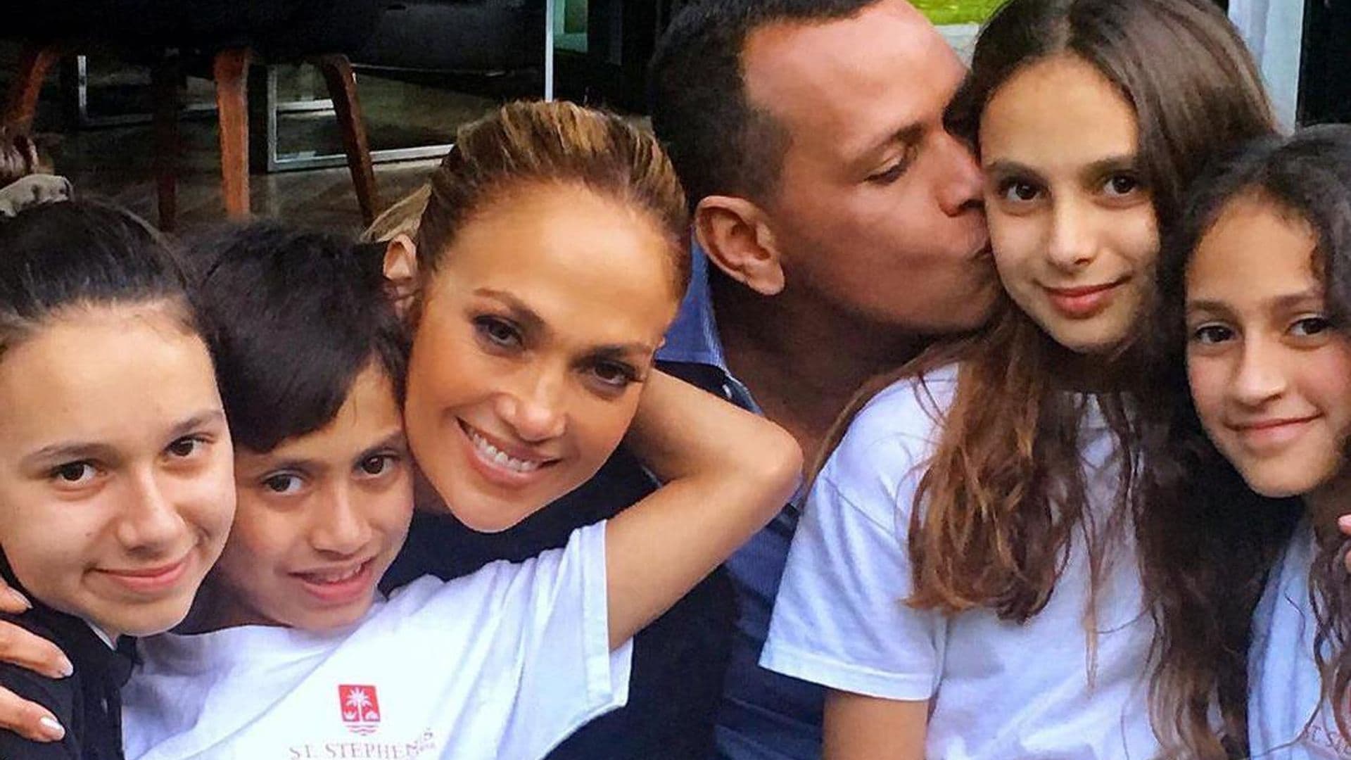 Jennifer Lopez’s daughter Emme and stepsisters look on as mom hits home run in family baseball game