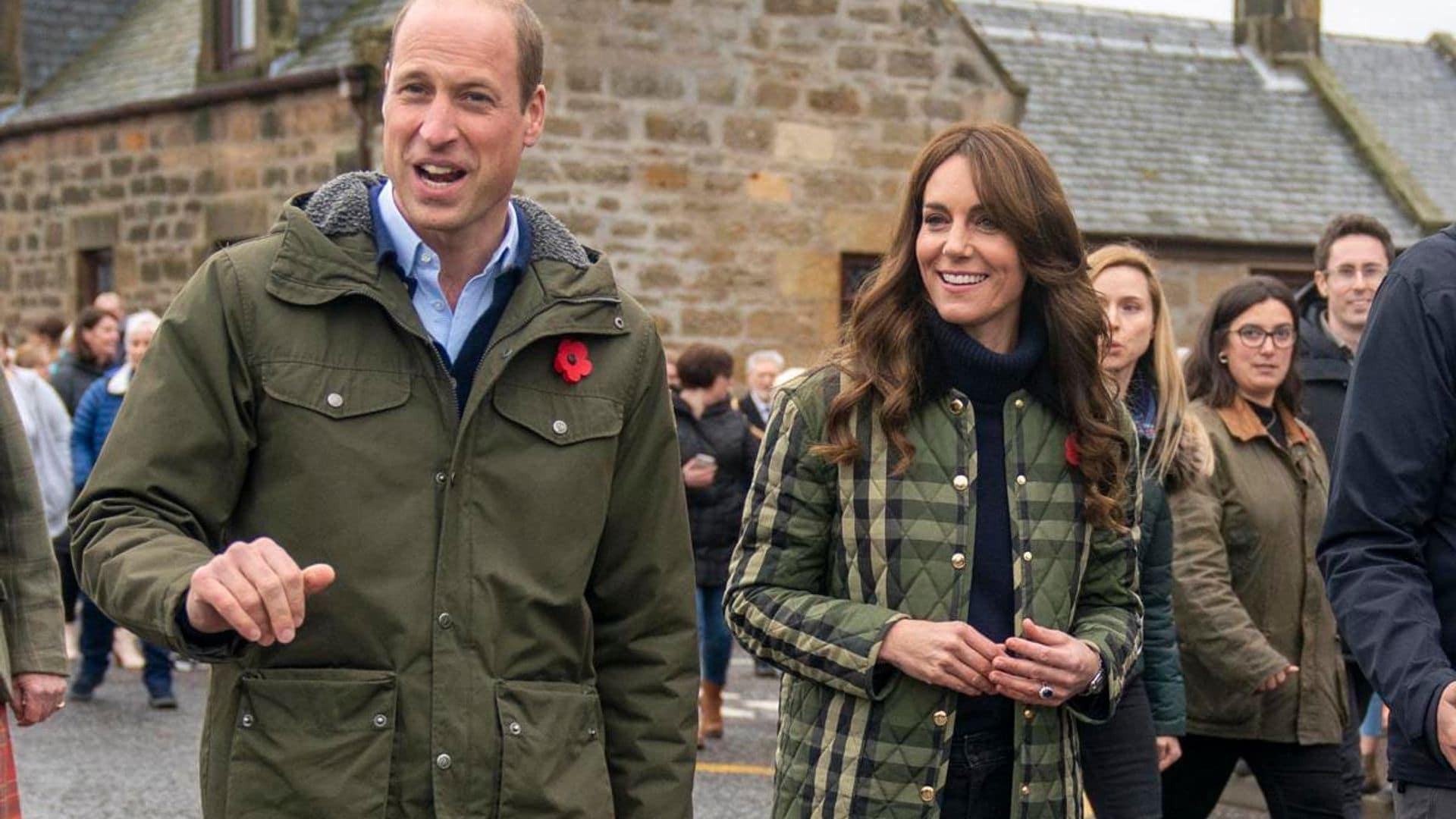 The Prince and Princess of Wales coordinate in Scotland