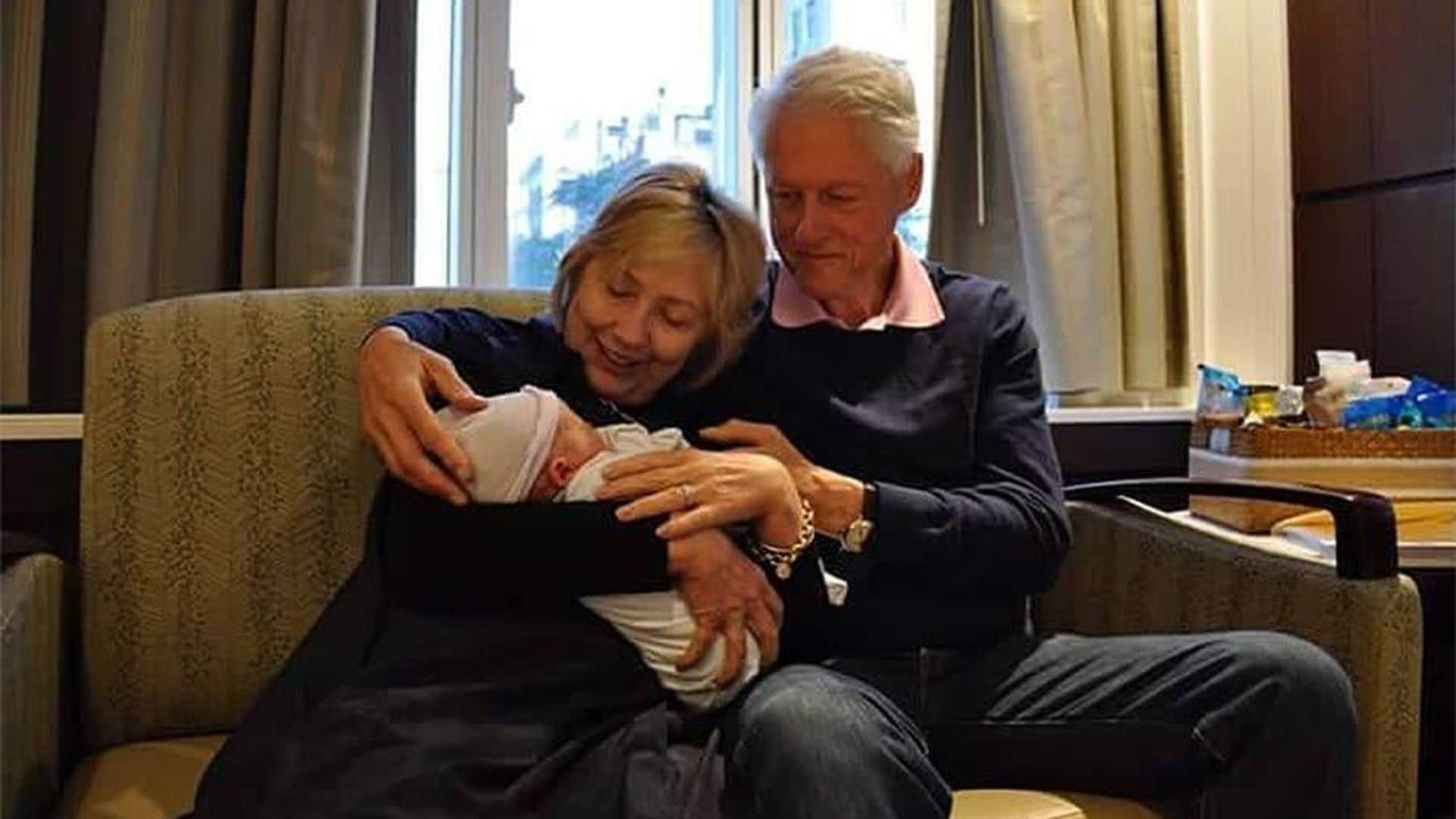 Hillary is grandmother to Charlotte, 2, and one-month-old Aidan.
<br>
Photo: Getty Images