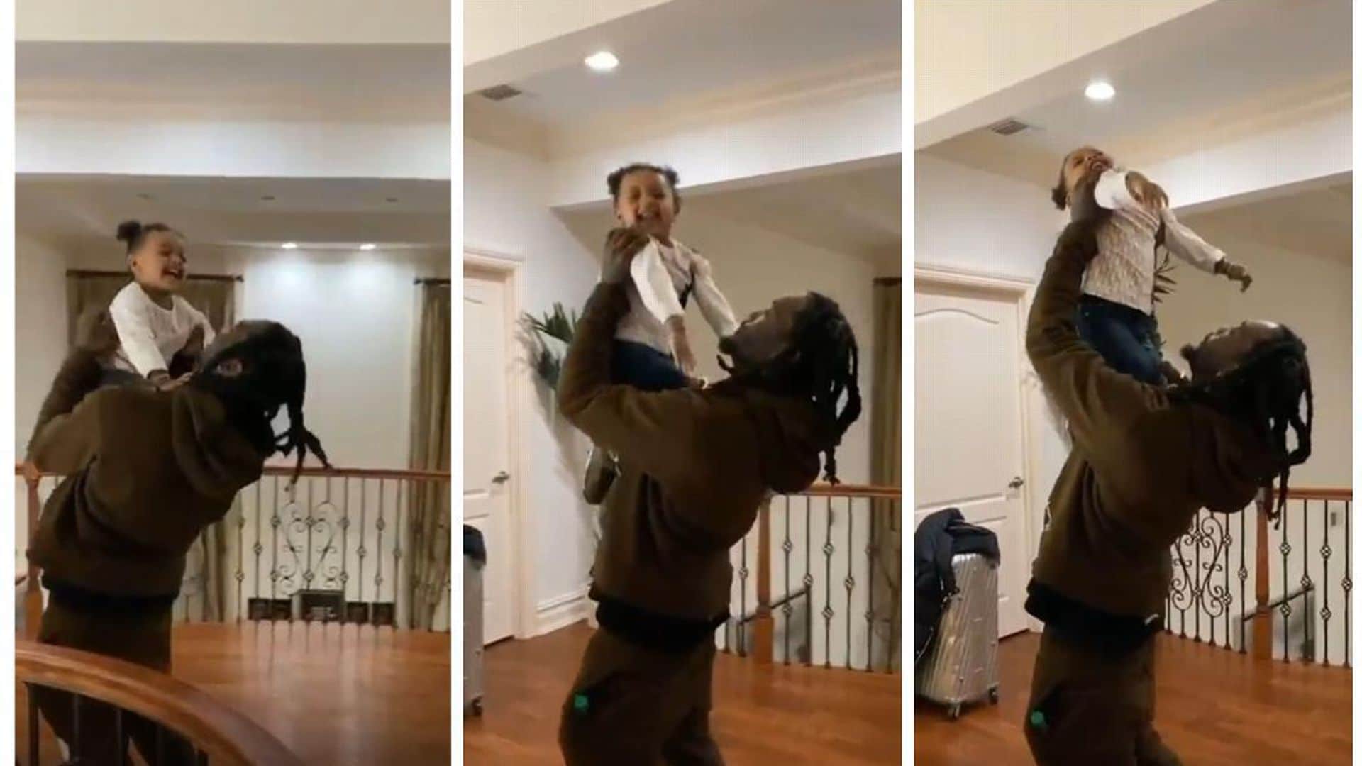 Cardi B’s daughter Kulture has the cutest reaction as her parents return home