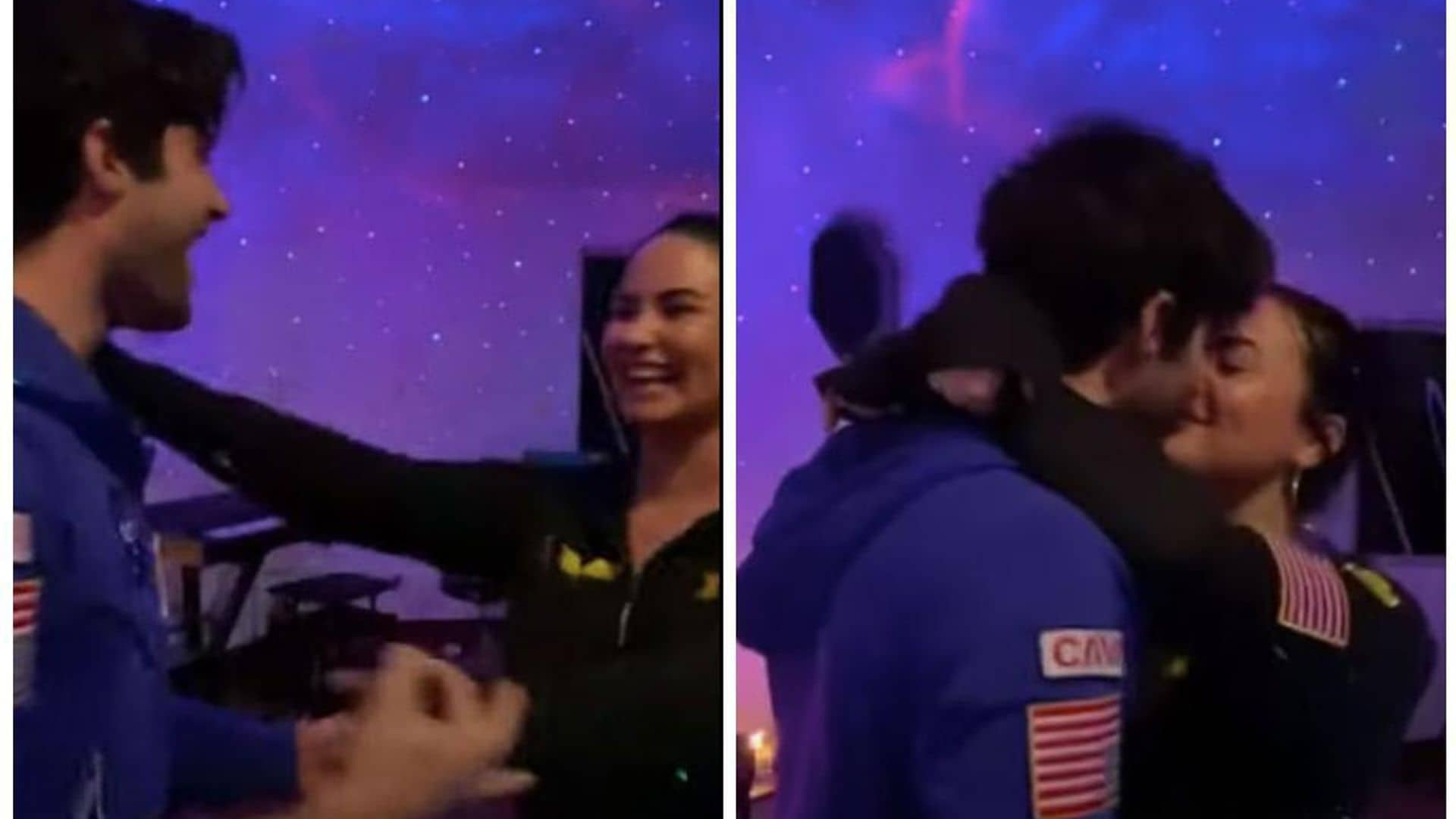 Demi Lovato happy to be ‘Stuck to’ boyfriend Max Ehrich in Ariana Grande and Justin Bieber’s new video