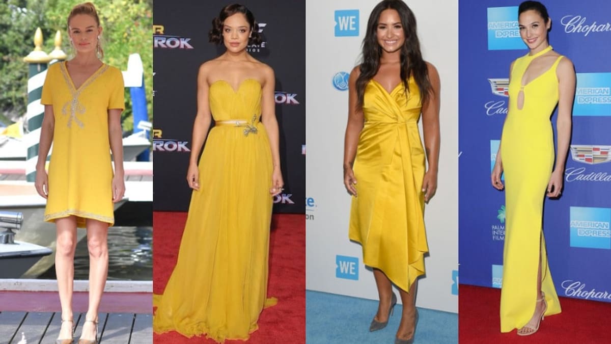 Celebrities wearing yellow – the brightest color on the carpet