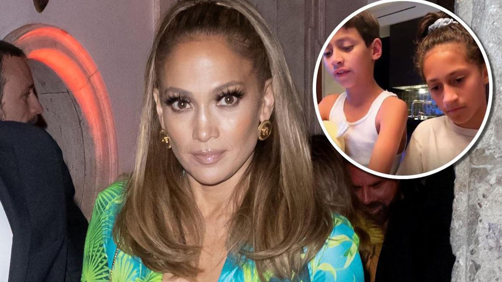 Jennifer Lopez melts over her twins' talented musical number