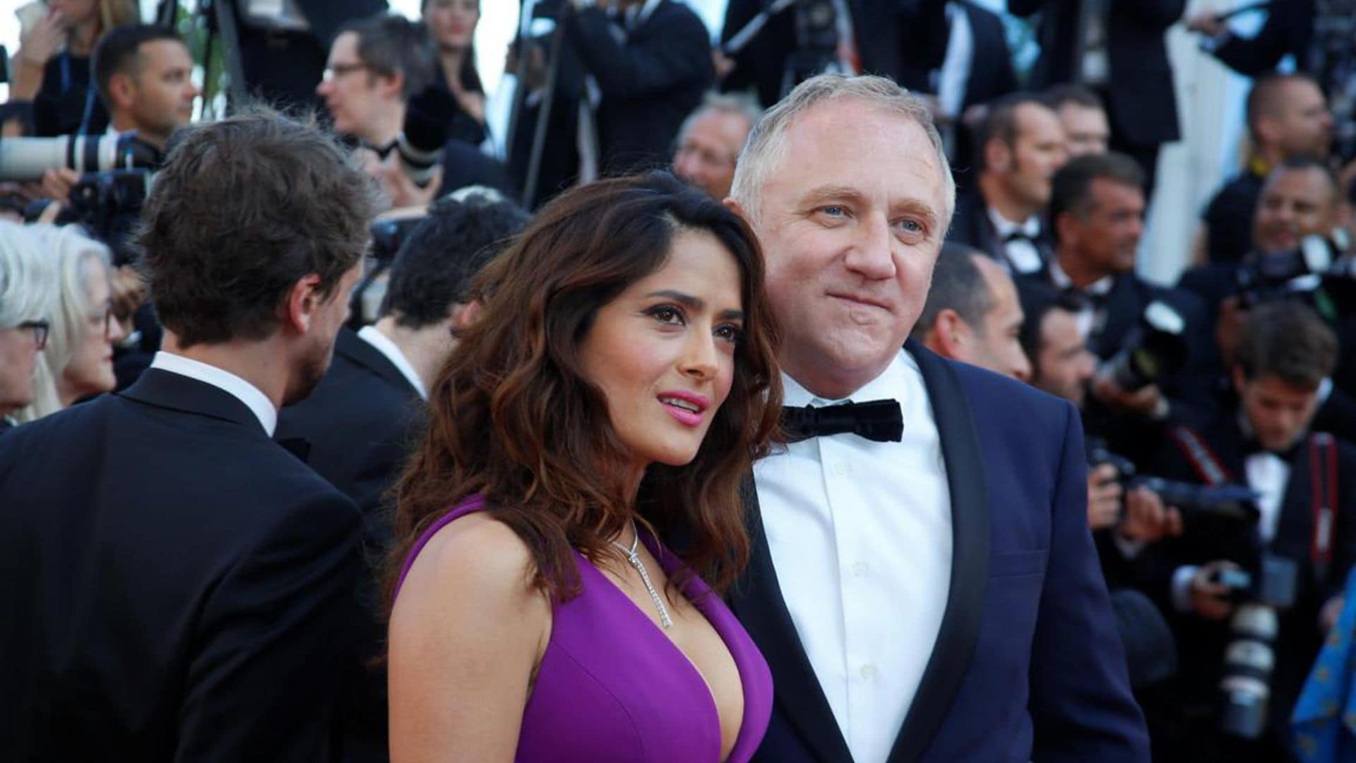 Salma Hayek was flaunting her love with hubby François-Henri Pinault in Greece