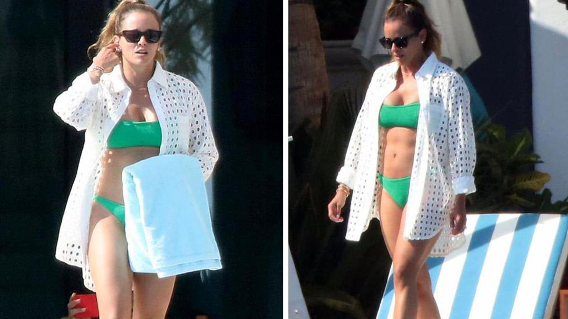 Michael Jordan’s wife Yvette Prieto stuns in a green bikini while vacationing in Mexico