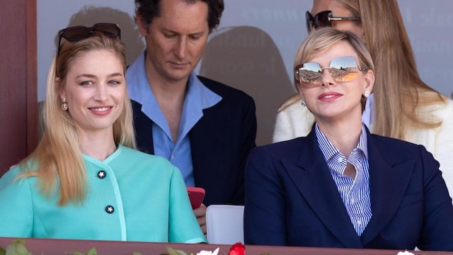 Beatrice Borromeo and Pierre Casiraghi join Princess Charlene and Prince Albert at tennis tournament