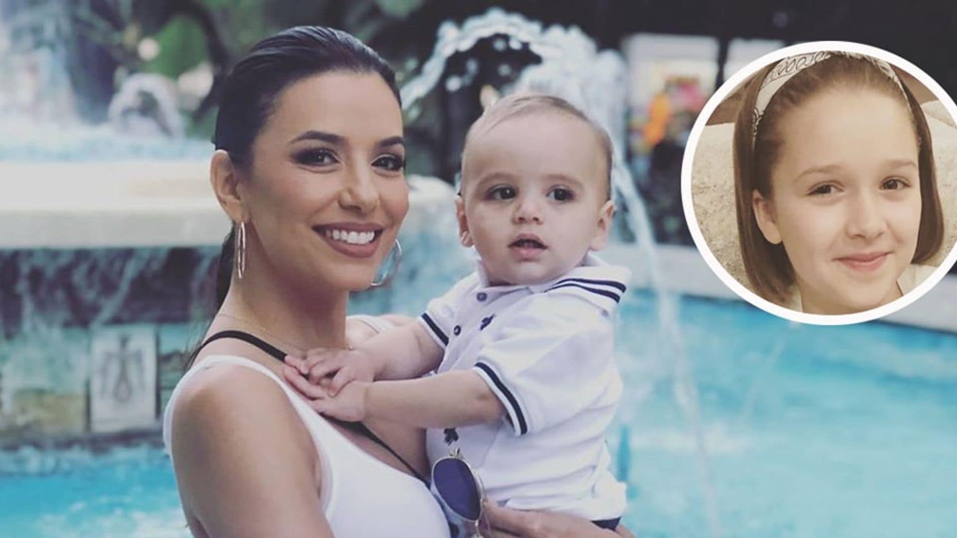 Eva Longoria and Santi share a cute pic in honor of Harper Beckham's birthday