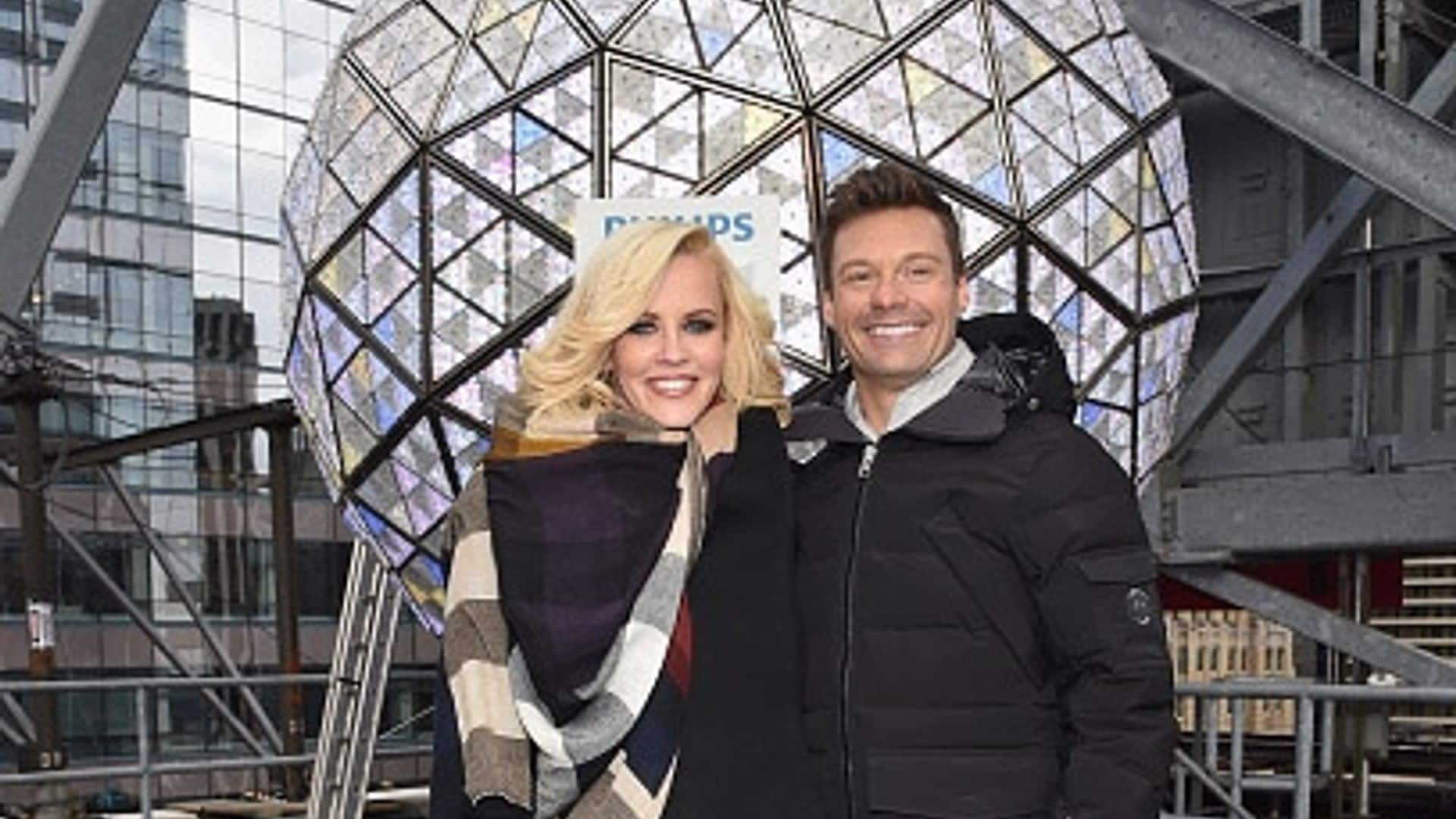 Ryan Seacrest and Jenny McCarthy prep for New Year's Eve festivities