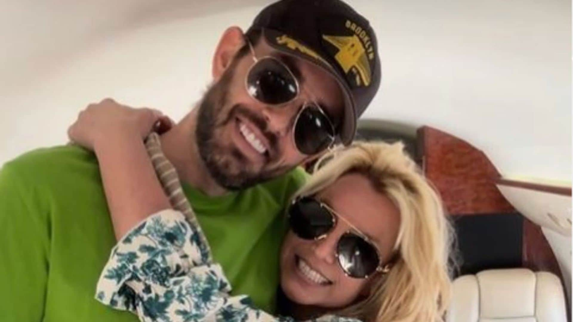 Britney Spears looks happy as she reunites with her friend and longtime agent Cade Hudson