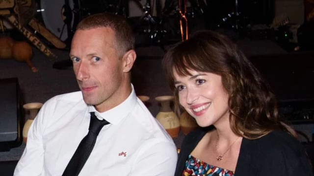 Chris Martin and Dakota Johnson