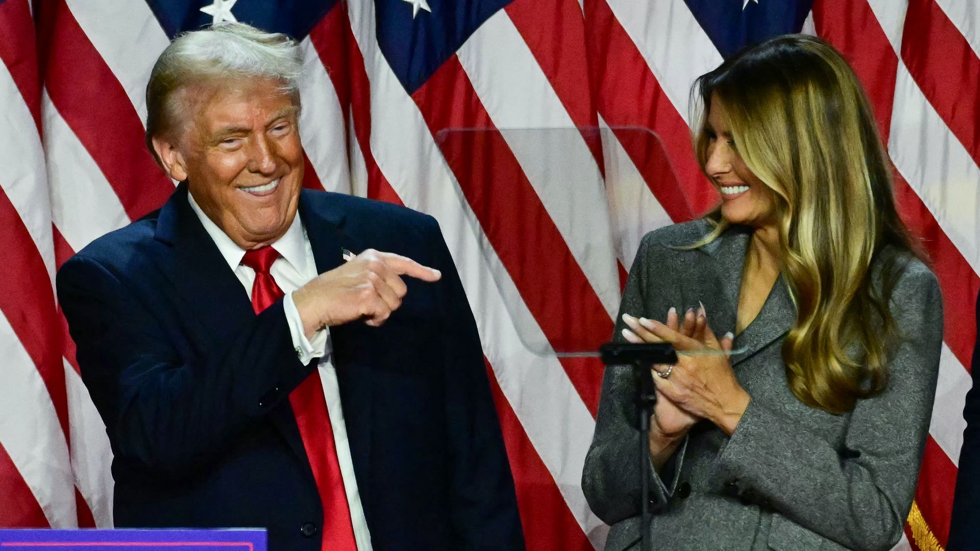 Melania Trump praised by Trump during his victory speech; 'She works very hard'