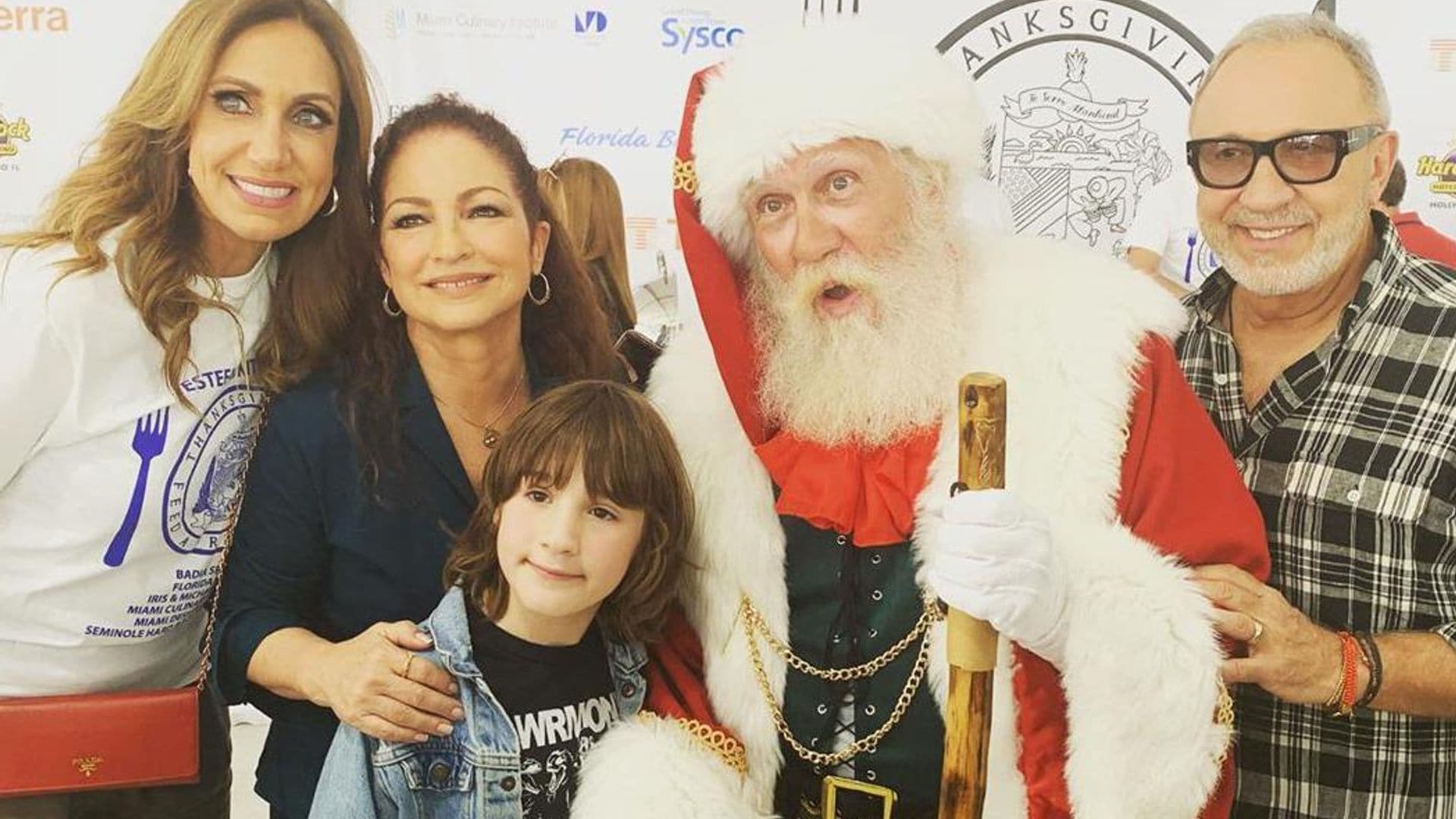 Gloria Estefan and more stars bring kids to meet Santa and the photos will sleigh you