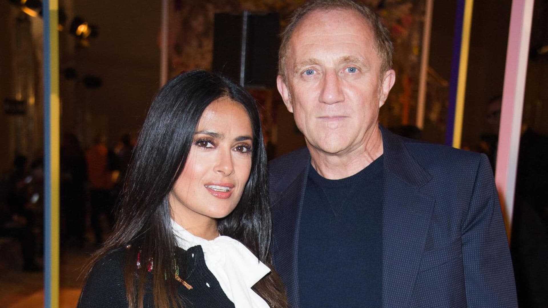 Salma Hayek and Francois-Henri Pinault clean trash off the ocean floor