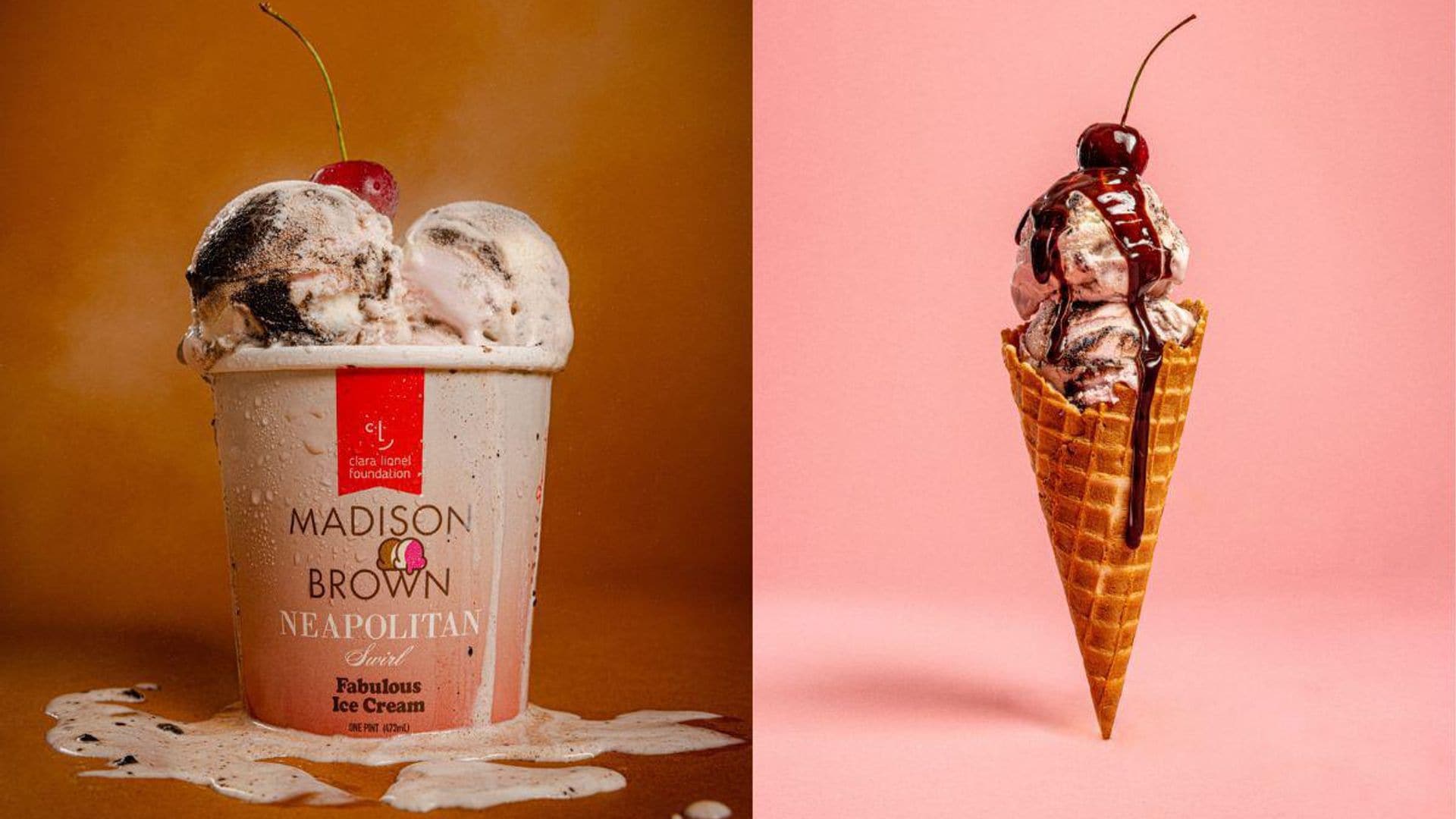 Rihanna's Madison Brown Ice Cream, Neapolitan Swirl