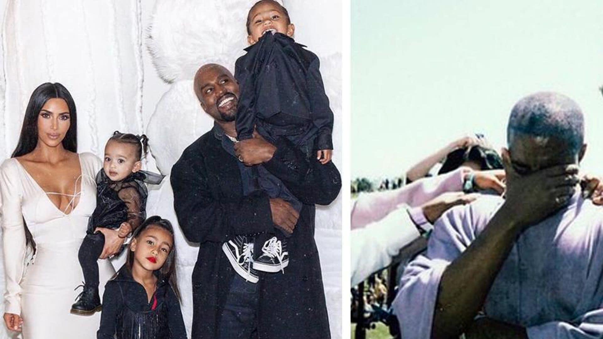 Kanye Wes es una estrella en su casa y con su familia