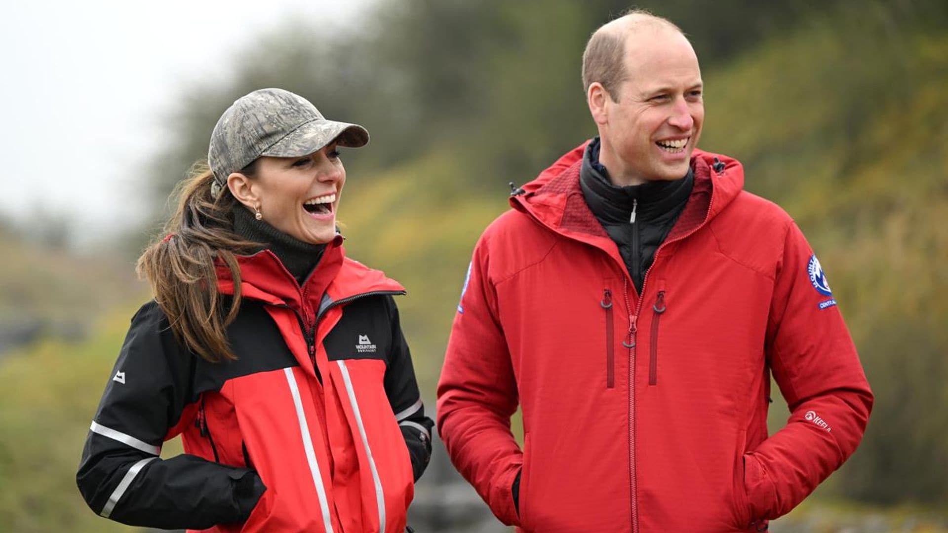 The Prince and Princess of Wales go abseiling and deliver pizzas in Wales: Photos