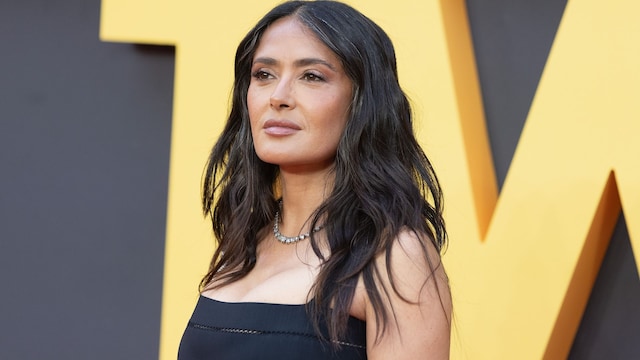  Salma Hayek attends the European premiere of "Blink Twice" at the Odeon Luxe Leicester Square on August 19, 2024 in London, England. 